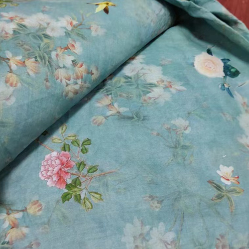 Textile China Linen Print Fabric