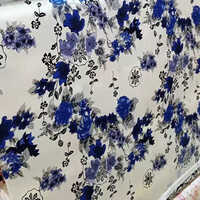 Multicolored Printed Silk Apparel Fabric