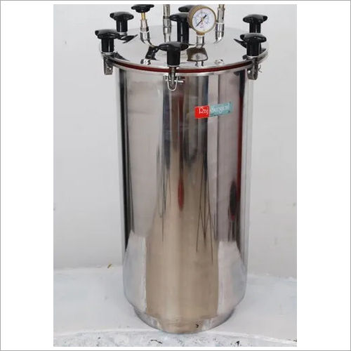 Silver Single Chamber Double Drum Autoclave