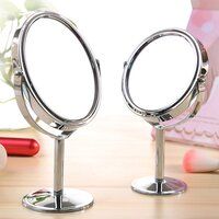 Hd double-sided desktop cosmetic mirror stainless steel