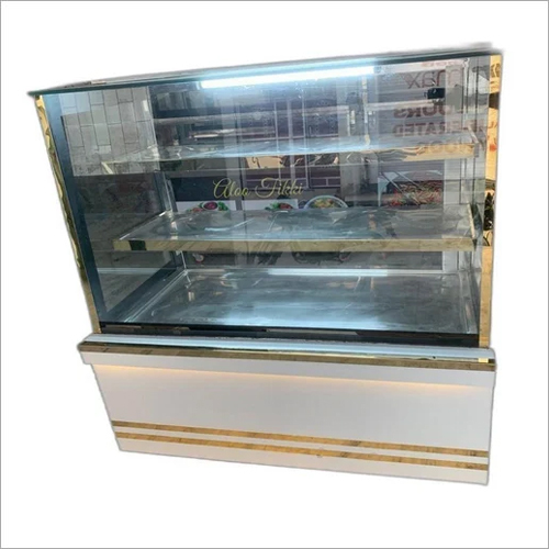 Silver 5 Feet Stainless Steel Cake Display Counter