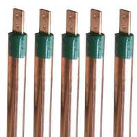 Copper Chemical Earthing Electrode - Solid 48mm Round Brown Polished Structure, Tensile Strength 600 N/mmâ², Suitable For Industrial Application