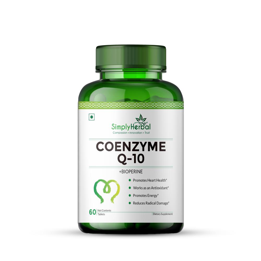 Simply Herbal Coq10 (coenzyme Q10) With Bioperine 200mg - 60 Tablets - Best Before: 24 Month Months