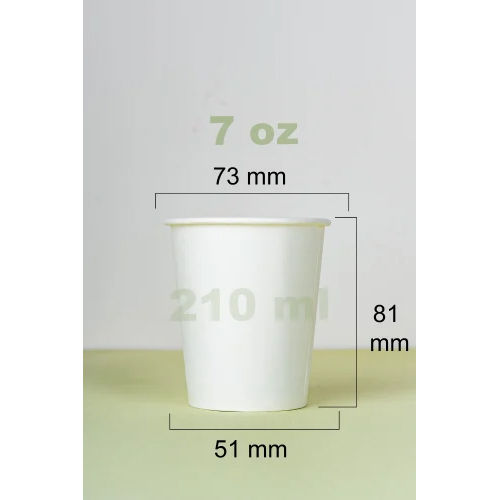 210 Ml Paper Cup - Color: White