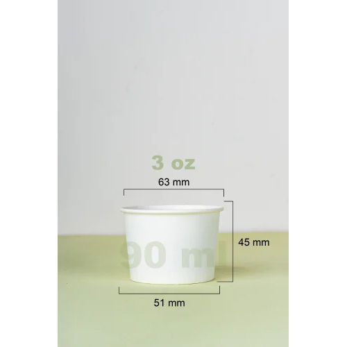 90ml Plain Paper Cup