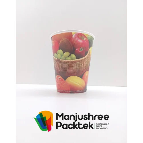 250ml Printed Paper Juice Cup With Glossy Finish