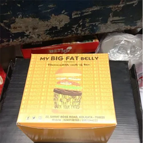 Glossy Lamination Cardboard Burger Box