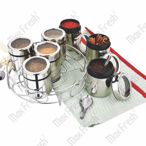 Silver Stainless Steel Masala Box