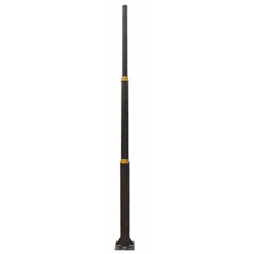 Decorative Aluminium Lighting Pole - 3,4,5,6,7 Meters | Black Finish, Multicolored Socket, Round Shape