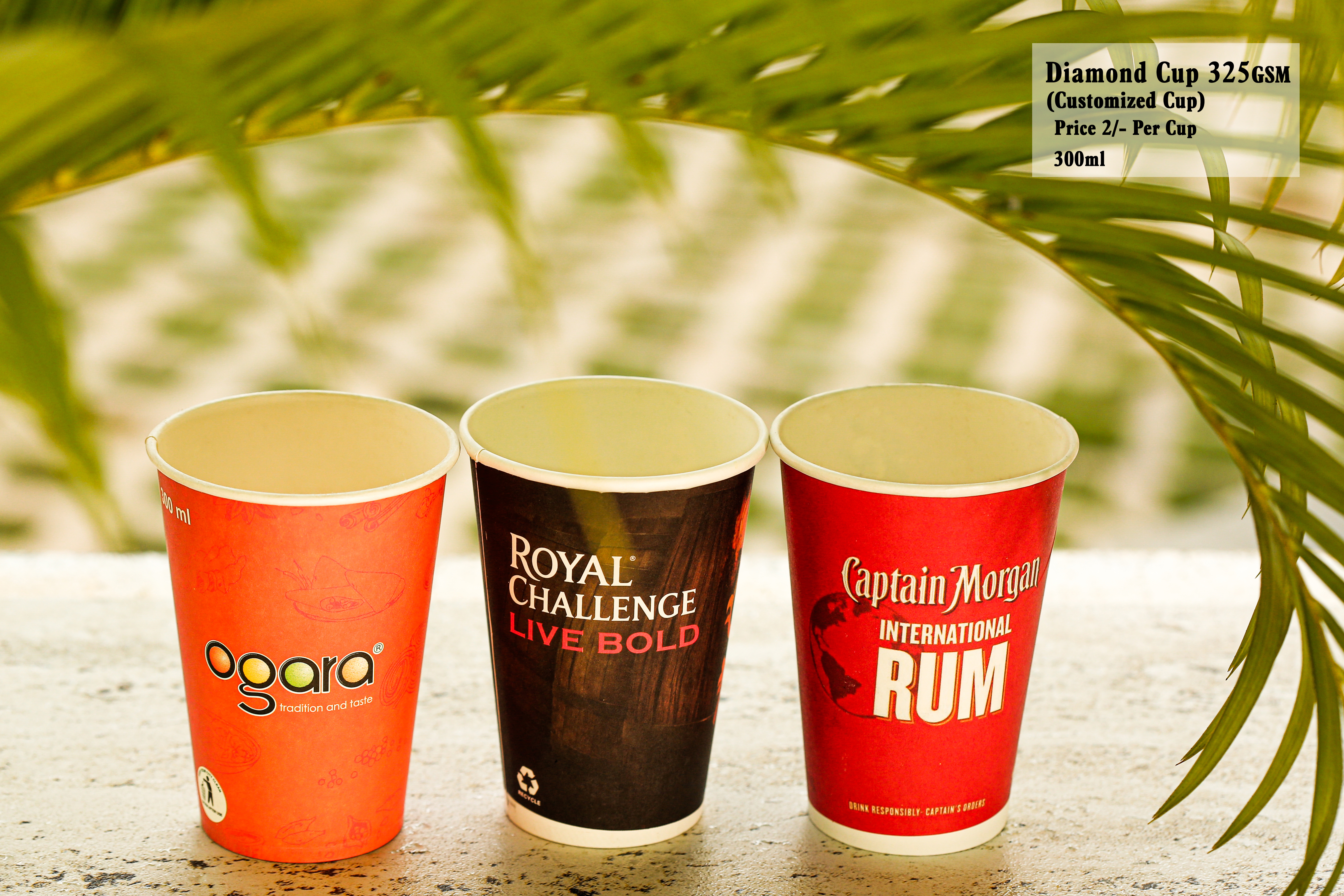 350 ml 325 gsm branding cup..