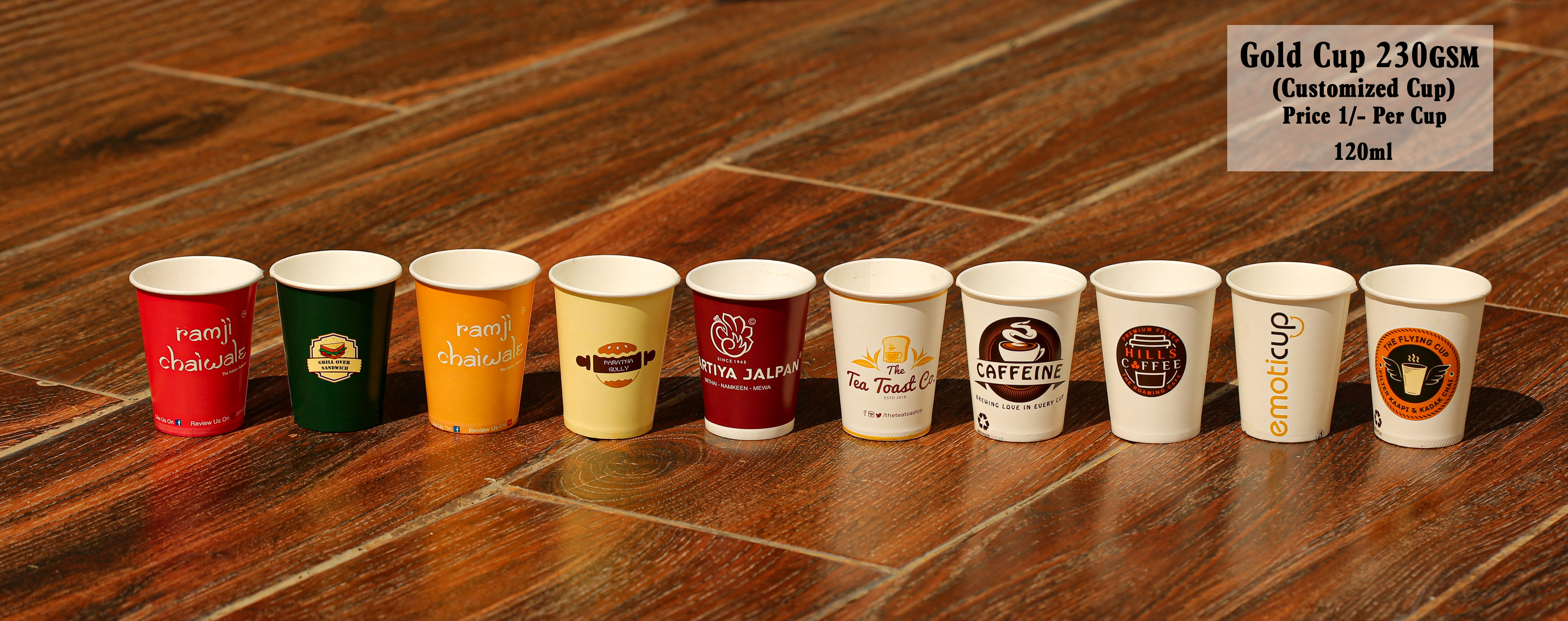 350 ml 325 gsm branding cup..
