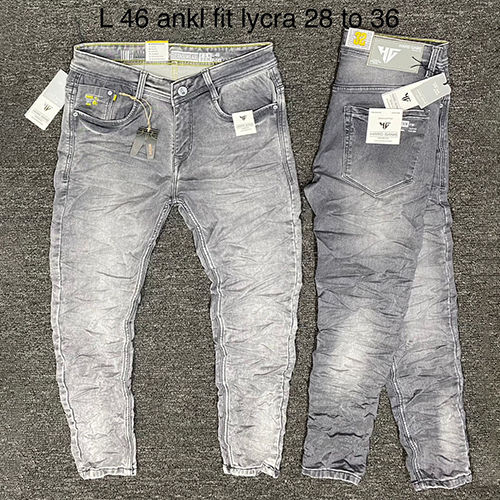 Washable Mens Grey Jeans