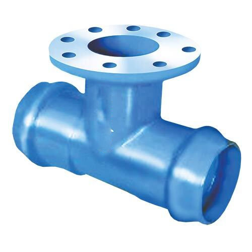 Blue Double-socket Branch Flange Tee