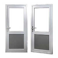 Aluminum Hinged Door - Height 7-8 Feet, Width 3-4 Feet | Silver Finish, Lockable, Ideal For Home And Office Use