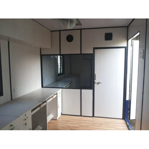 Mild Steel Rectangular Portable Office Cabin