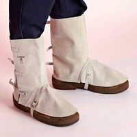 White Leather Leg Guard Best Viewing Distance: Normal