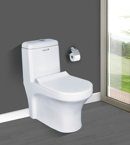 White Porcelain One Piece Toilet