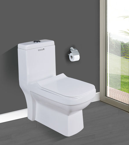 One Piece Water Closet - Ceramic Material, Various Size Options, Elegant White Finish