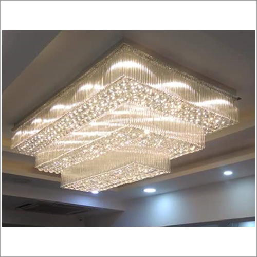 Rectangular Crystal Chandelier