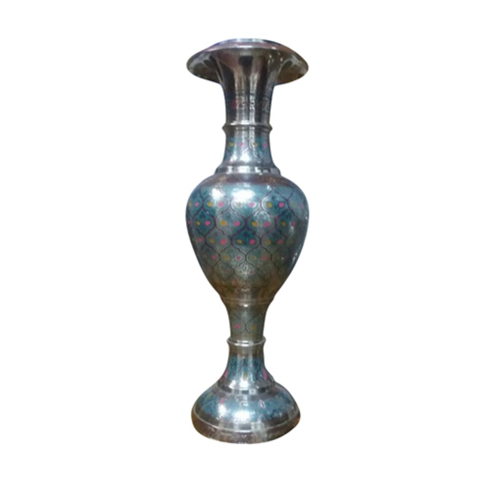 Meenakari Flower Vase - Material: Metal
