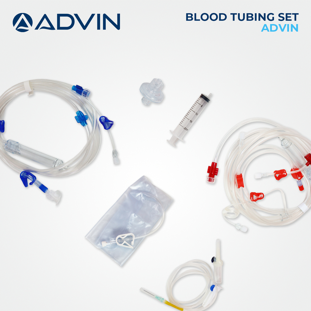Hemodialysis Blood Tubing Set - Plastic, Manual Operation, Real-Time Use | For Hospital Applications, Durable Disposable Bloodline System