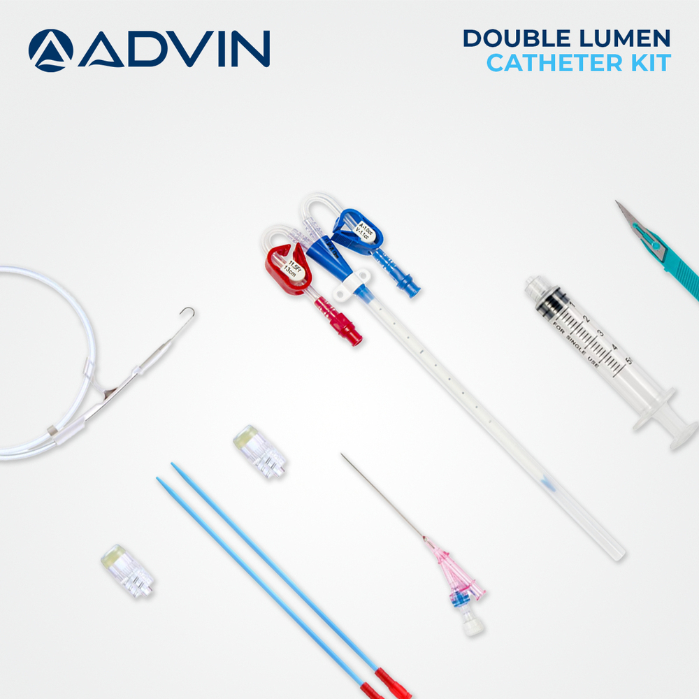 Double Lumen Dialysis Catheter Kit - Plastic New Condition | Real-Time Operation Hospital Use High-Quality International Standards