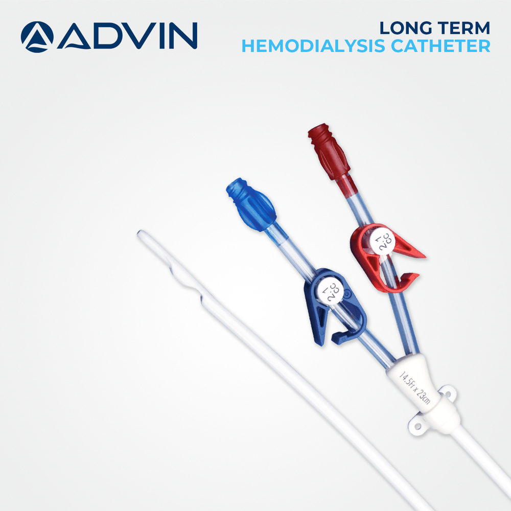 Rubber Silicone Long Term Permanent Hemodialysis Catheter For Hospital