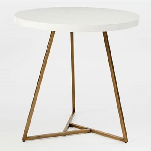 Italian White Marble Side Table