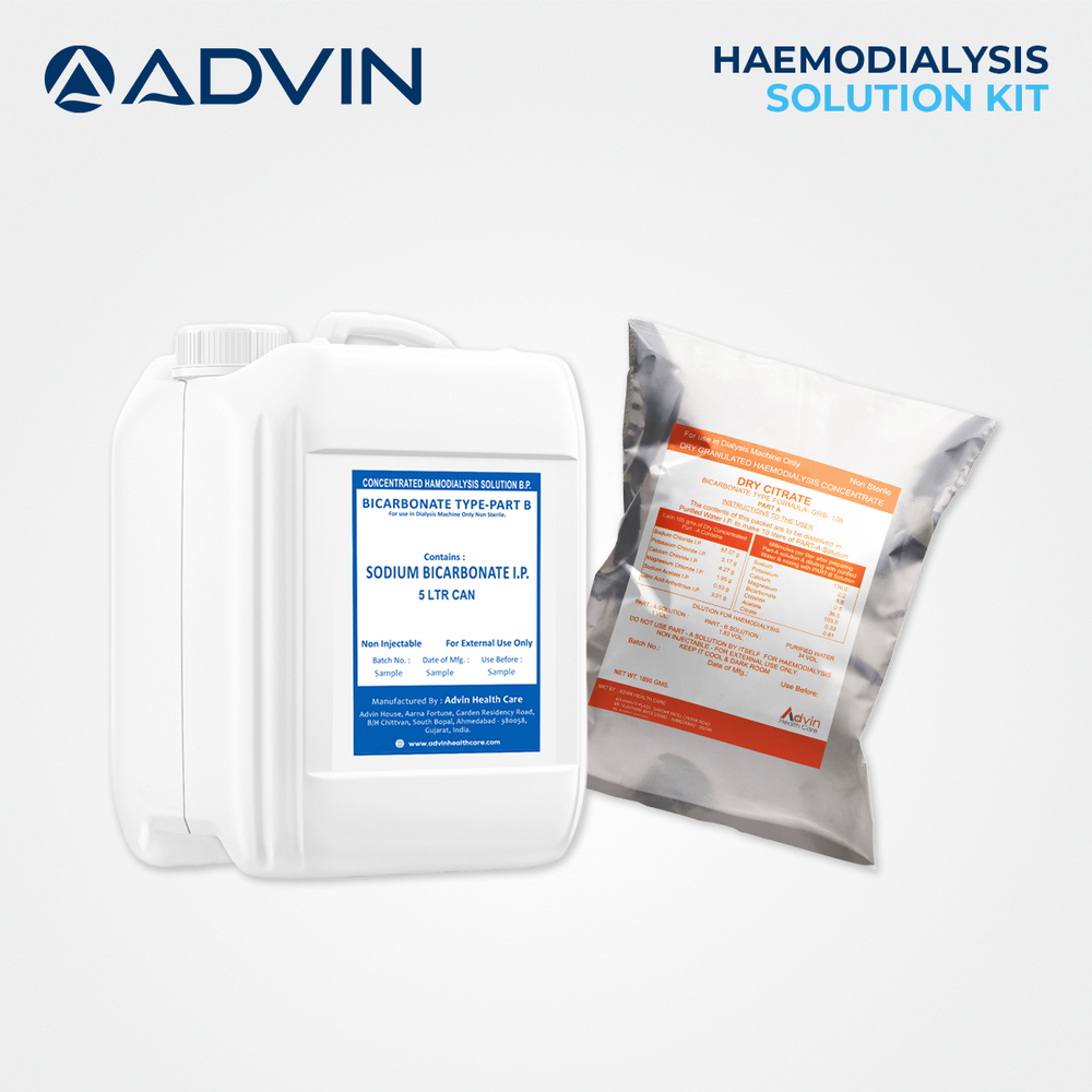 Plastic Advin Dialysis Fluid Acid Concentrate