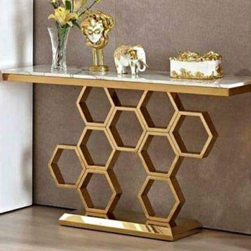 Gold Design Marble Console Table