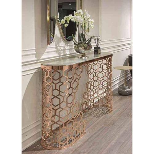 Faux Marble Console Table