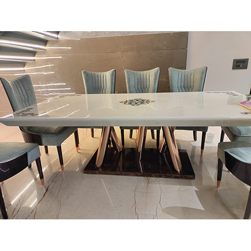 Modern White Marble Dining Table