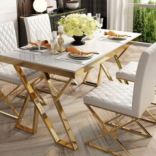 Rectangular Italian Marble Dining Table