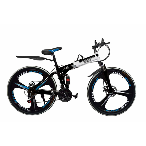 BLACK 21 GEARS FOLDABLE BICYCLE