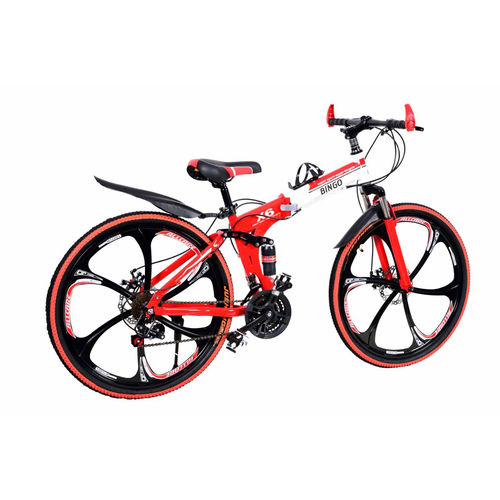 RED 21 GEARS FOLDING BICYCLE