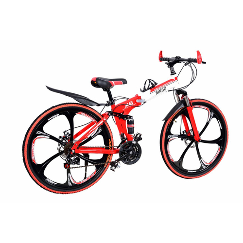 RED 21 GEARS FOLDING BICYCLE