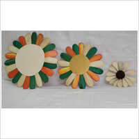 Palm Leaf Batch And Flower - Watercolor Pastel Design, Natural Look with Easy Care Features