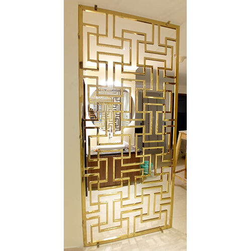 Golden Pvd Coated Wall Partition