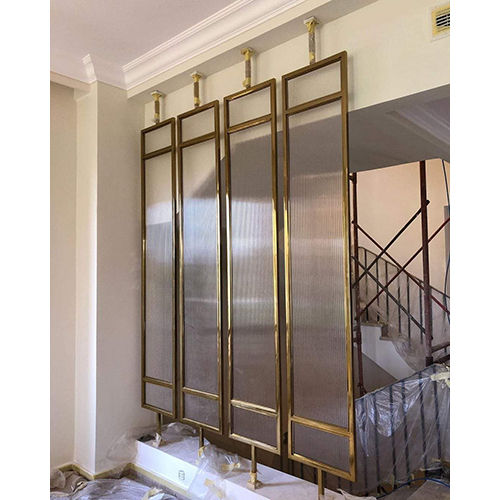 Golden High Gloss Wall Partition