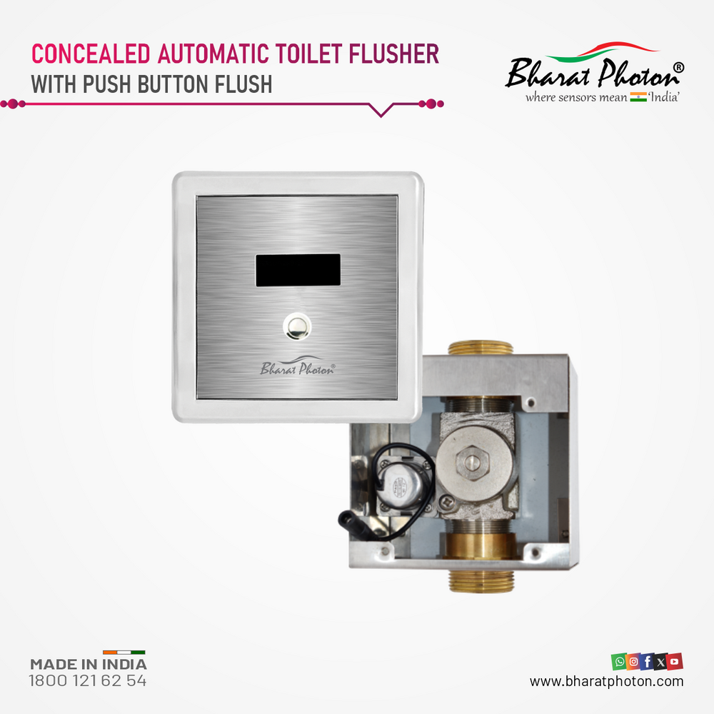 Sensor Flusher For Wc Concealed Bp-W422S (Satin Silver) - Color: Silver