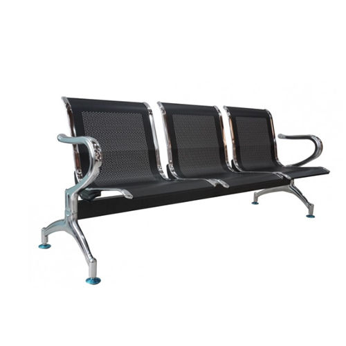 Kw 483 (Bl) - 3 Seater Chair - Black