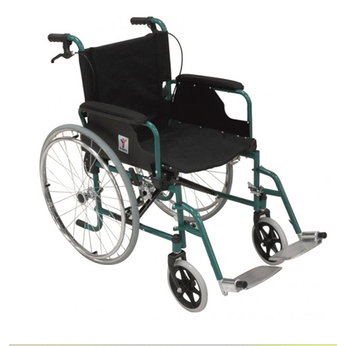 KW 909J - WHEELCHAIR ARM and FOOT REST REMOVABLE WITH BRAKE ASSIST