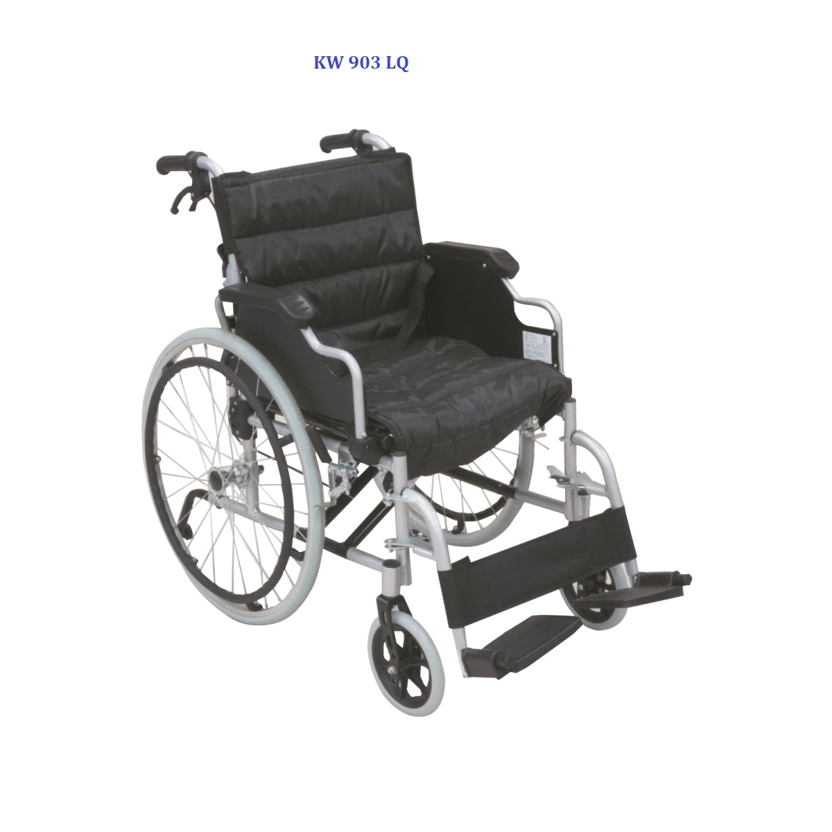 KW 903 LQ WHEELCHAIR ALUMINIUM ARM & FOOT REST REMOVABLE