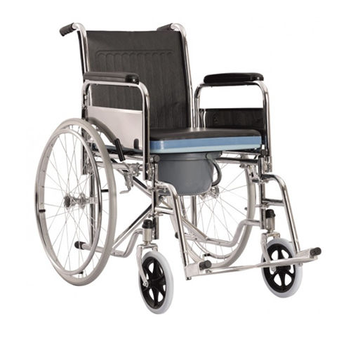 KW 681 - WHEELCHAIR COMMODE ARM & FOOT REST REMOVABLE