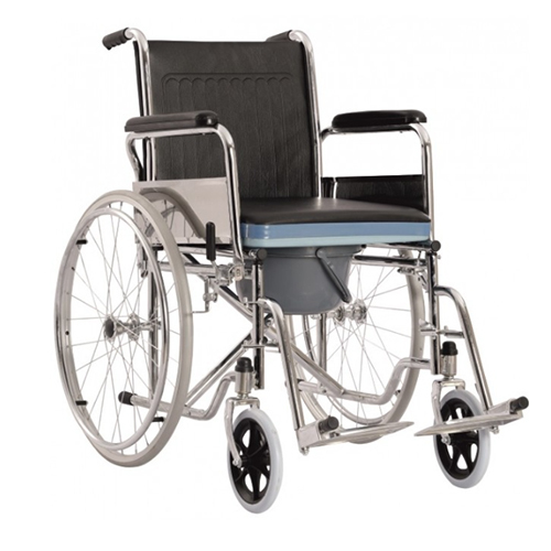 KW 682 - WHEELCHAIR COMMODE ARM and FOOT REST REMOVABLE