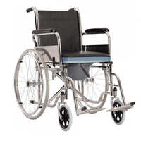 KW 682 - WHEELCHAIR COMMODE ARM and FOOT REST REMOVABLE