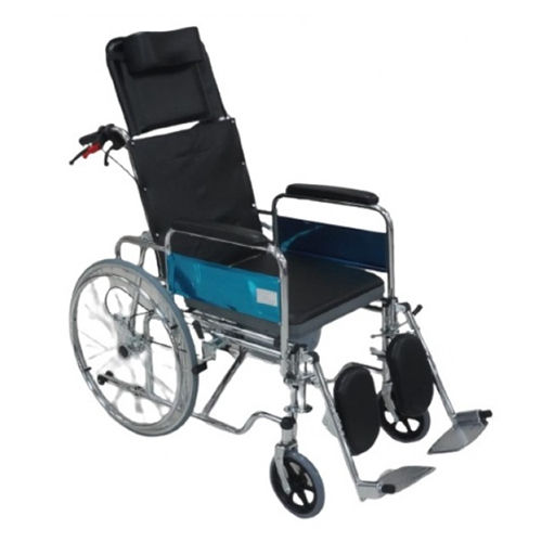 KW 609GCJ - WHEELCHAIR RECLINING COMMODE WITH BRAKE ASSIST