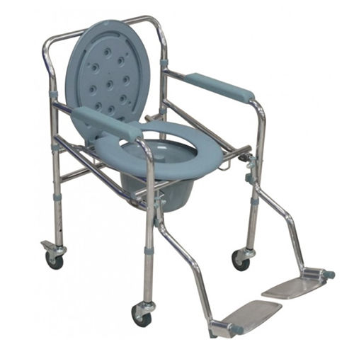 Kw 696 C - Commode Chair With Wheels - With Footrest