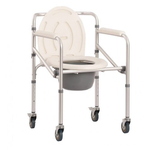 KW 696 (L) - COMMODE CHAIR ALUMINIUM WITH WHEELS