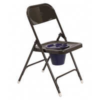 Kw 482 - Commode Chair Metal Folding - Color: Black